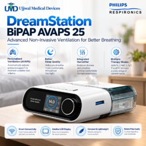 DreamStation BiPAP AVAPS 25 Care Banner Philips Respironics DreamStation AVAPS 25 BiPAP Machine with humidifier – Ujjwal Medical Devices